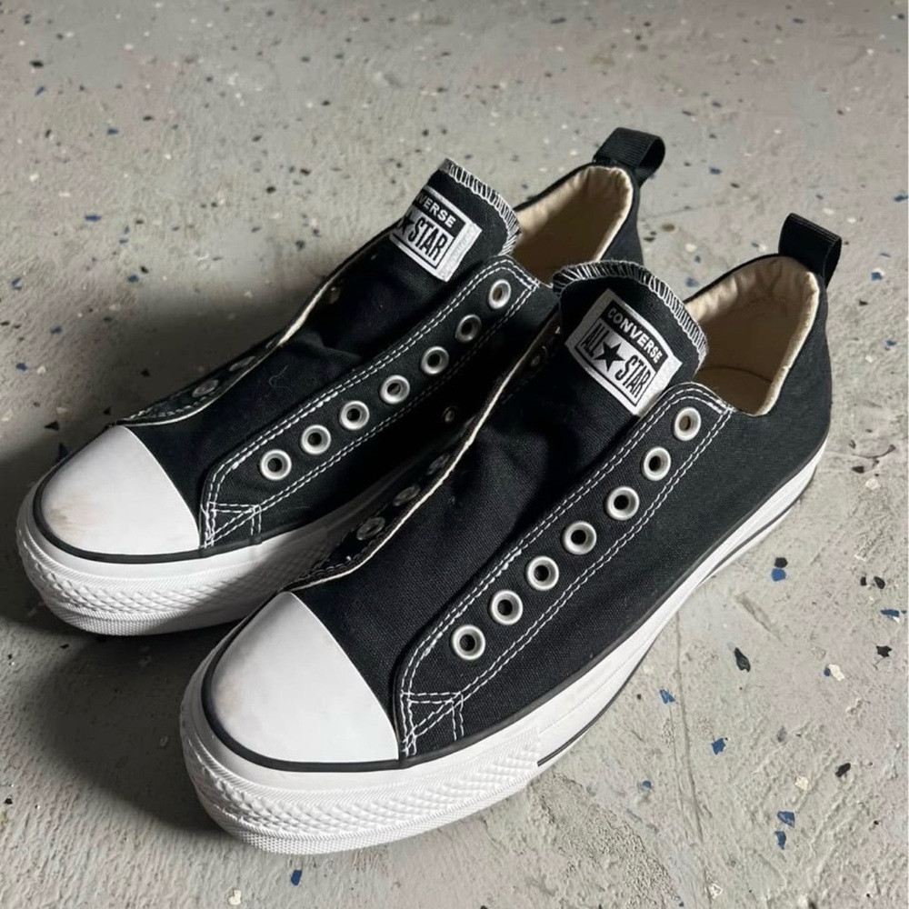 Converse Black and White Slip-On Shoes
